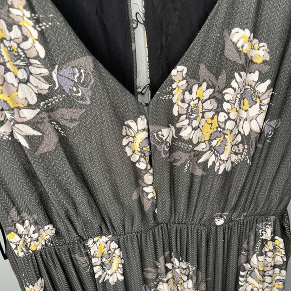 Free People All I Got Moody Floral Tiered Maxi Dress With Tie - Picture 7 of 14